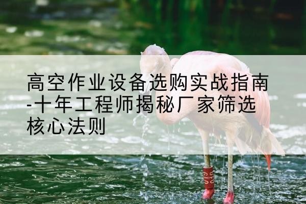 梁子湖剪叉式升降机厂家-高空作业设备选购实战指南-十年工程师揭秘厂家筛选核心法则